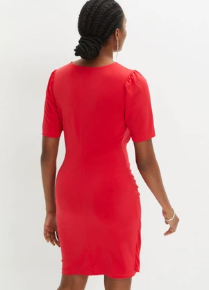 bonprix - Vestido Vermelho em Malha de Viscose - BONPRIX