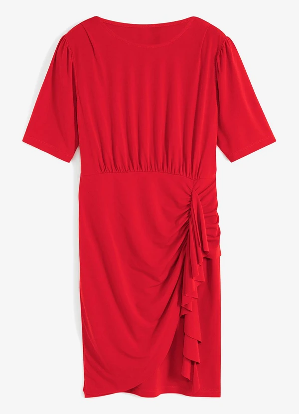 bonprix - Vestido Vermelho em Malha de Viscose 5