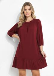 Vestido Vermelho em Malha de Viscose