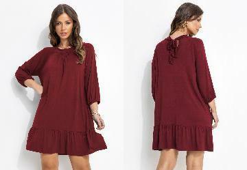 Vestido Vermelho em Malha de Viscose