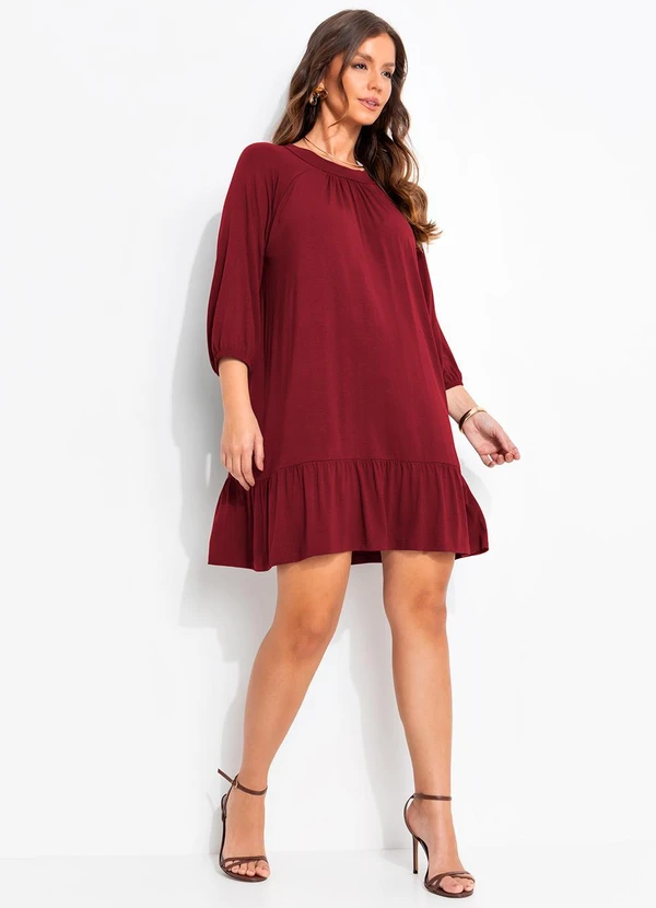 Quintess - Vestido Vermelho em Malha de Viscose 6