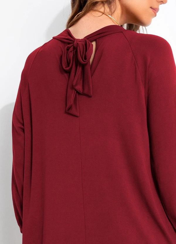 Quintess - Vestido Vermelho em Malha de Viscose 7