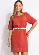 Vestido Vermelho em Tecido de Liocel
