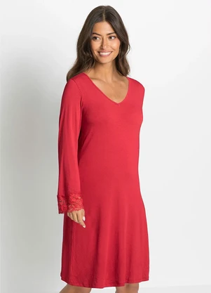 bonprix - Vestido Vermelho em Viscose com Elastano - BONPRIX