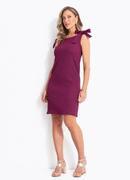 Vestido Vinho em Malha Texturizada