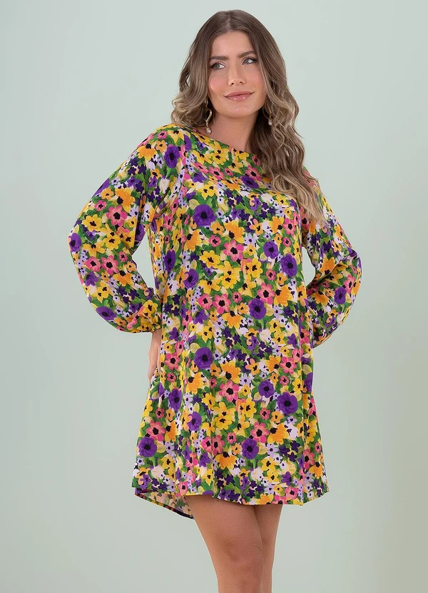 Angel - Vestido Viscose Estampado