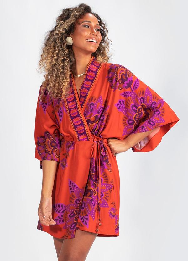 Farm - Vestido Viscose Jakarta Vermelho