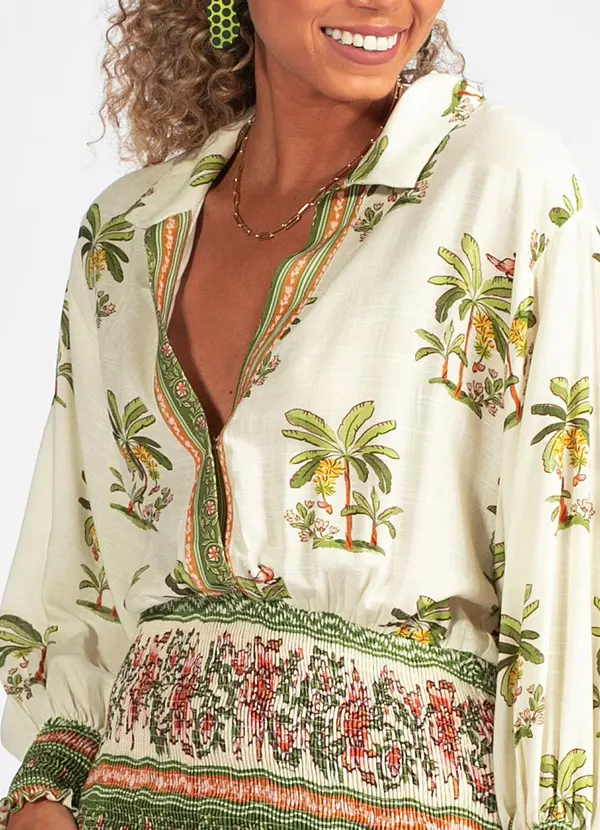 Farm - Vestido Viscose Luna Verde 6