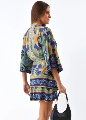 Farm - Vestido Viscose Maresia Verde - FARM
