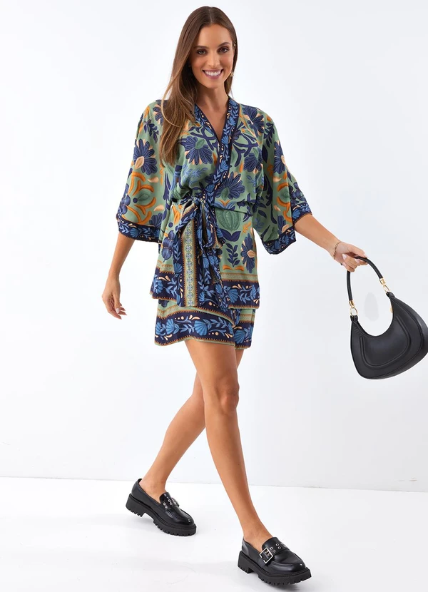 Farm - Vestido Viscose Maresia Verde 3