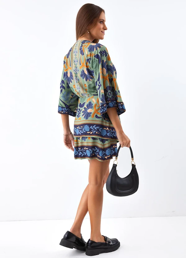 Farm - Vestido Viscose Maresia Verde 4