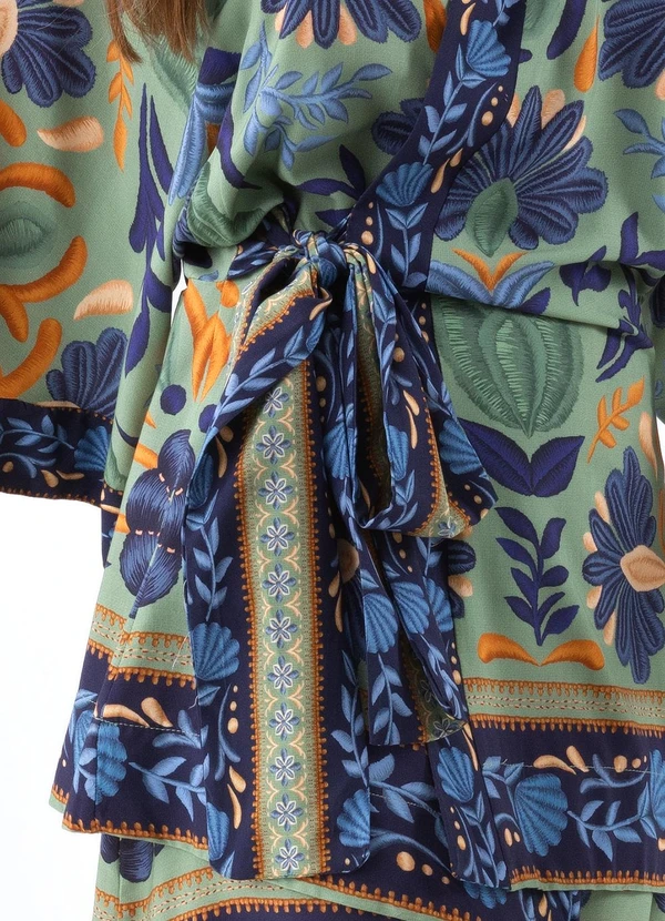 Farm - Vestido Viscose Maresia Verde 6