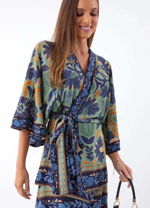 Farm - Vestido Viscose Maresia Verde 7