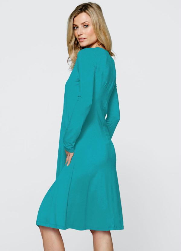 Outlet - Vestido Visual Duplo Azul Esverdeado 3