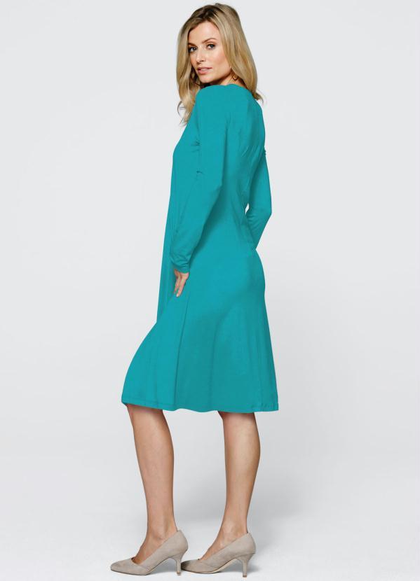 Outlet - Vestido Visual Duplo Azul Esverdeado 5