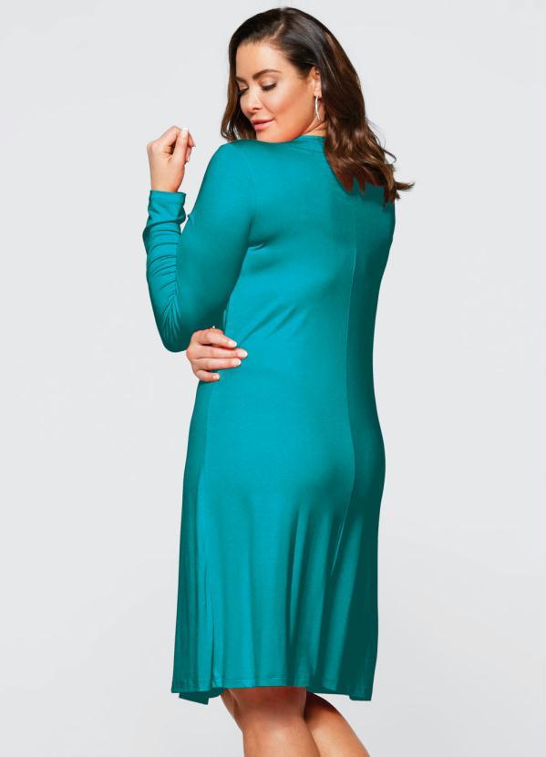 Outlet - Vestido Visual Duplo Azul Esverdeado 8