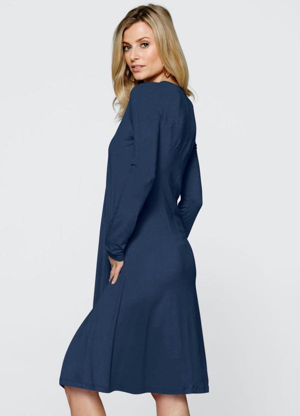 Outlet - Vestido Visual Duplo Azul Marinho 2