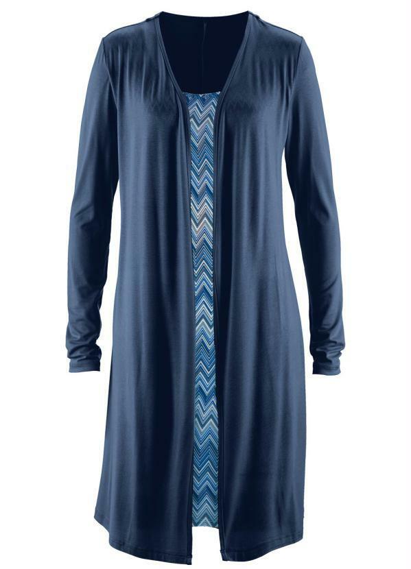 Outlet - Vestido Visual Duplo Azul Marinho 6