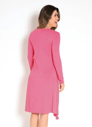 Outlet - Vestido Visual Duplo Coral - OUTLET