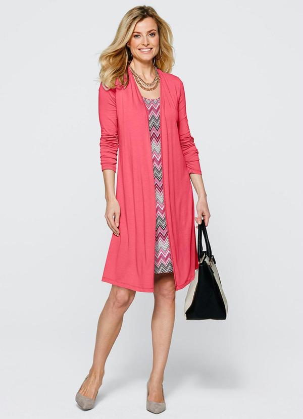 Queima Estoque - Vestido Visual Duplo Coral 7