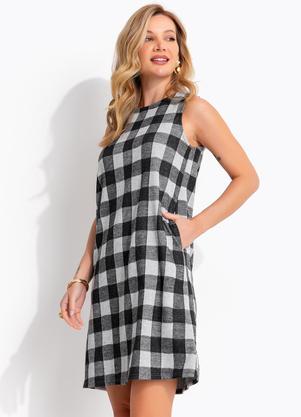 Vestido (Xadrez) em Malha Flanela