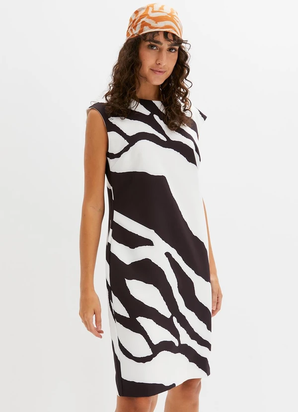 bonprix - Vestido Zebra em Neoprene