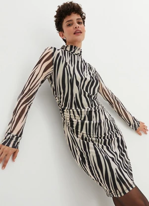 bonprix - Vestido Zebra em Tule - BONPRIX