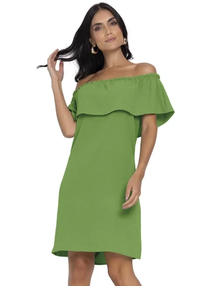 Rovitex - Vestido Ciganinha em Air Flow Verde - ROVITEX
