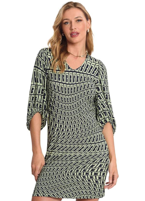 Endless - Vestidos Estampado Manga 3/4 Verde