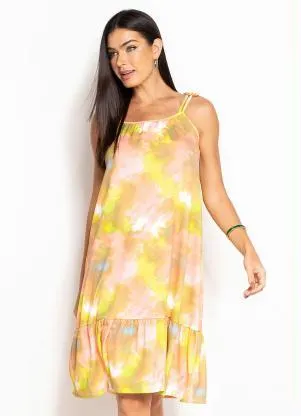 bonprix - Vestido Alça Dupla Rosa e Azul - BONPRIX