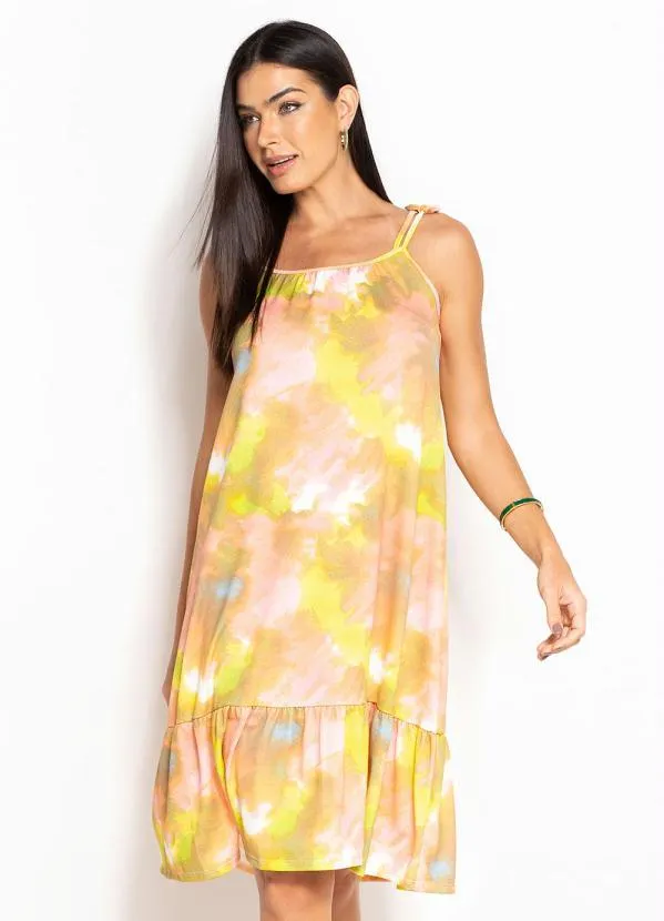 bonprix - Vestido Alça Dupla Rosa e Azul