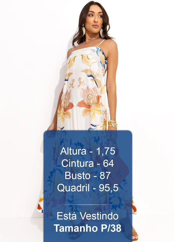 Farm - Vestido Alça Floral Majestoso Off White 5