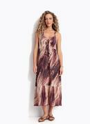 Vestido Animal Print Cervo em Malha Fria
