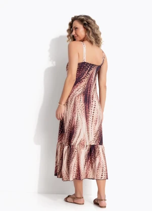 Quintess - Vestido Animal Print Cervo em Malha Fria - QUINTESS