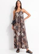 Vestido Animal Print em Malha Fria