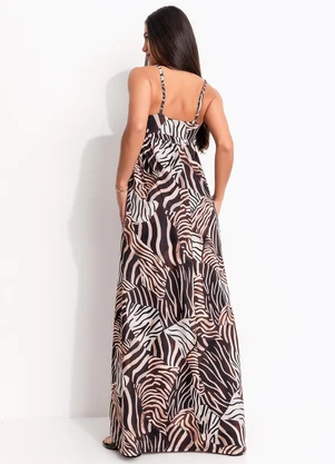 Quintess - Vestido Animal Print em Malha Fria - QUINTESS