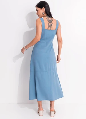 Quintess - Vestido Azul em Linho - QUINTESS