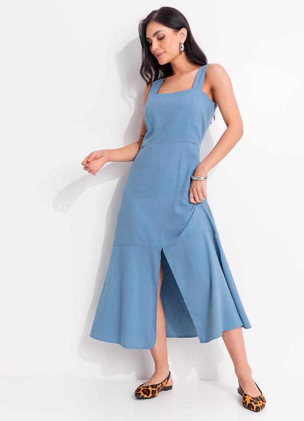 Vestido (Azul) em Linho