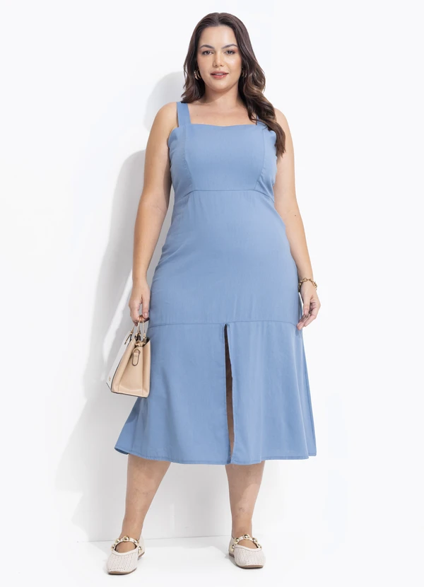 Quintess - Vestido Azul em Linho 7