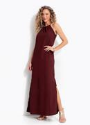 Vestido Bord� em Crepe Texturizado