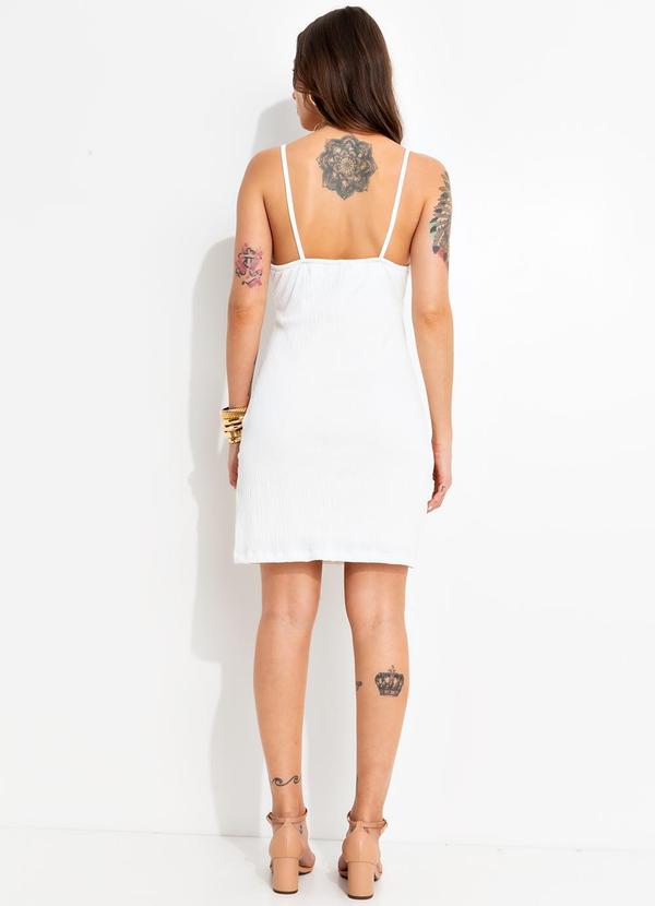 Bimini - Vestido Branco em Malha Anarruga 5