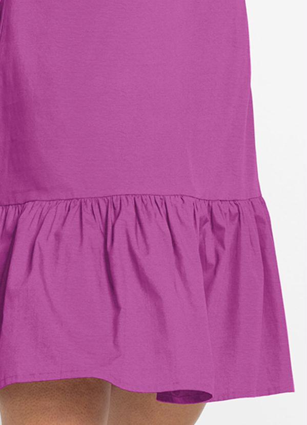 Outlet - Vestido com Alças e Babado Roxo 3