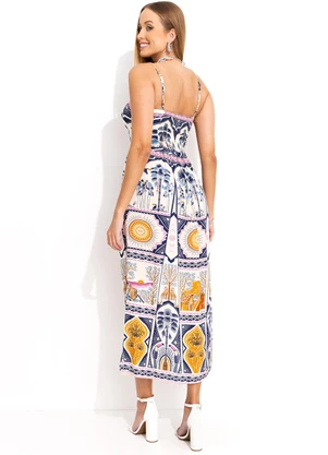 Farm - Vestido Cropped Chapada dos Veadeiros Bege - FARM