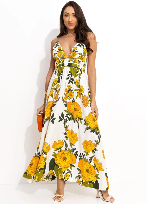 Farm - Vestido Cropped Jardim Tranquilo Off White 3