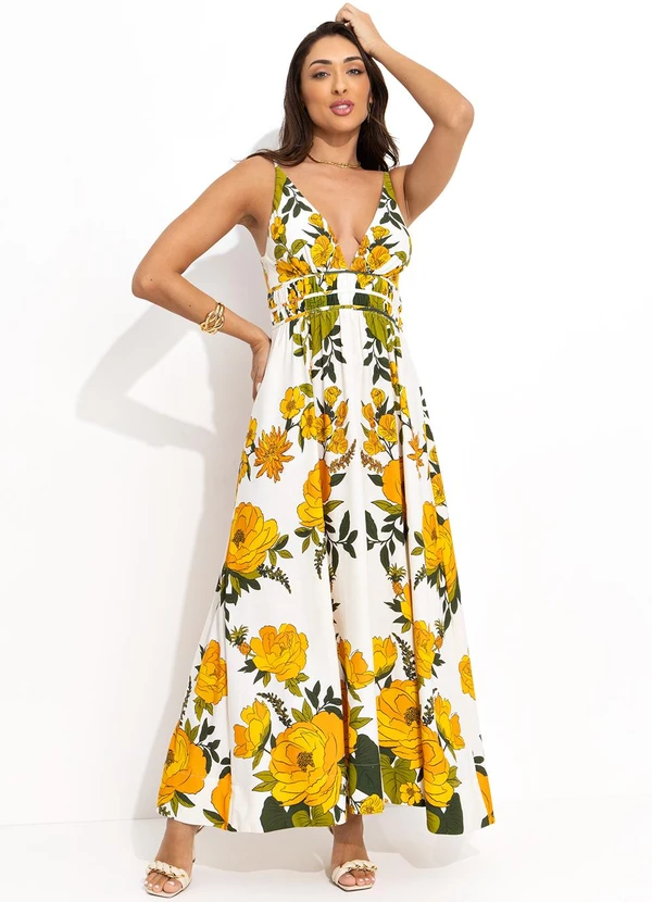 Farm - Vestido Cropped Jardim Tranquilo Off White 4