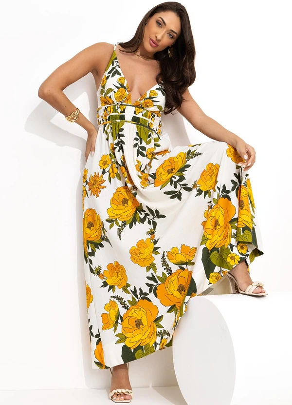 Farm - Vestido Cropped Jardim Tranquilo Off White 6