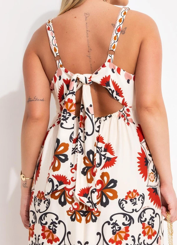 Farm - Vestido Cropped Mandala Caju Bege 9