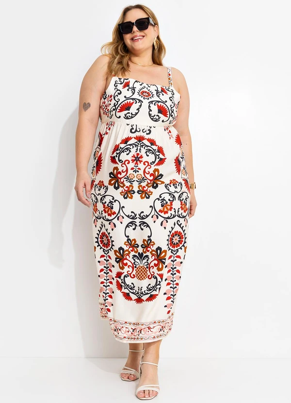 Farm - Vestido Cropped Mandala Caju Bege 7