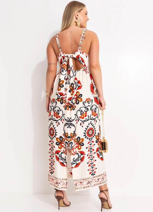 Farm - Vestido Cropped Mandala Caju Bege 11