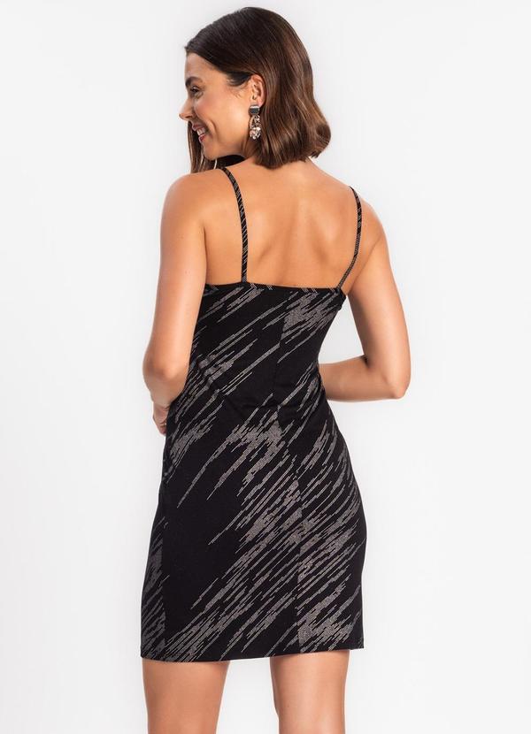 Rovitex - Vestido Feminino de Alça Preto 2